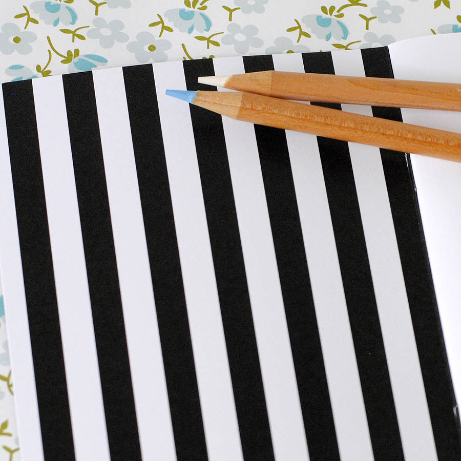 A6 Simple Things Black & White Pocket Notebook