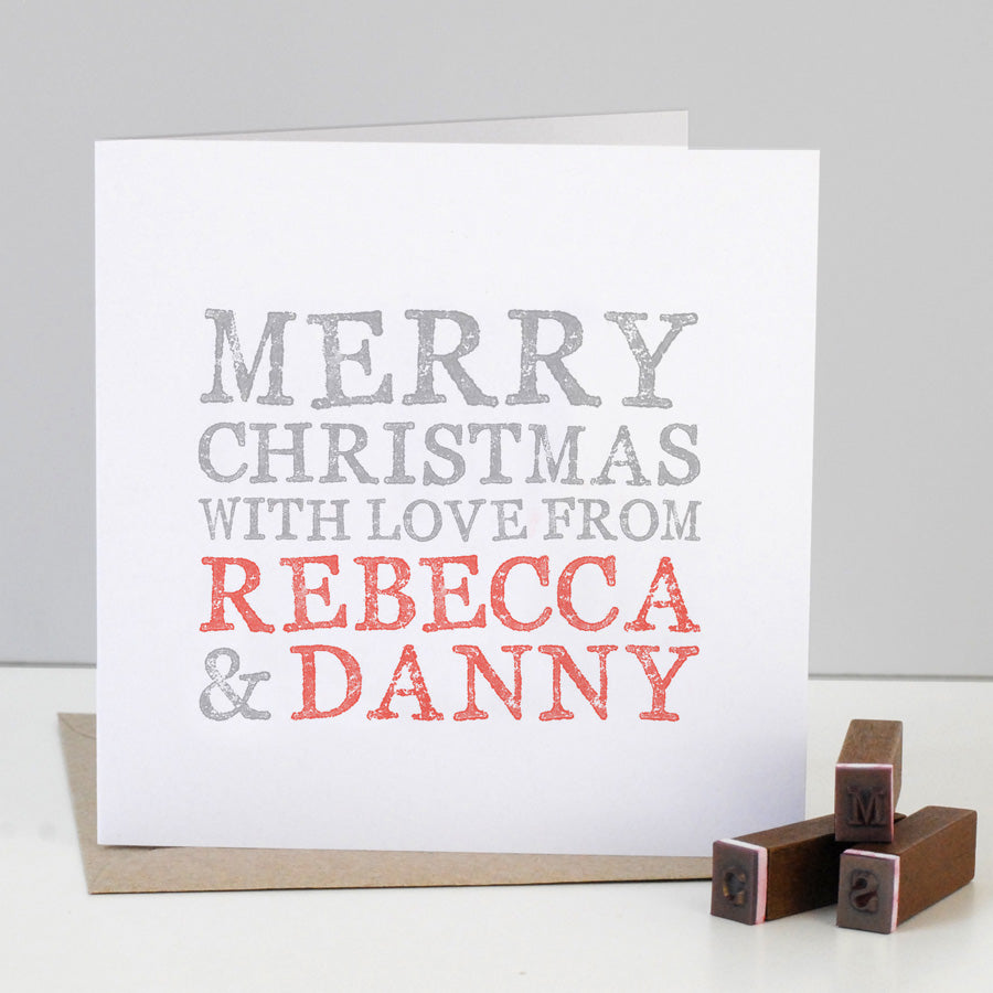 Set Of Six Personalised Christmas Cards