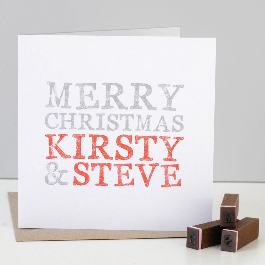 Personalised Stamped Christmas Card