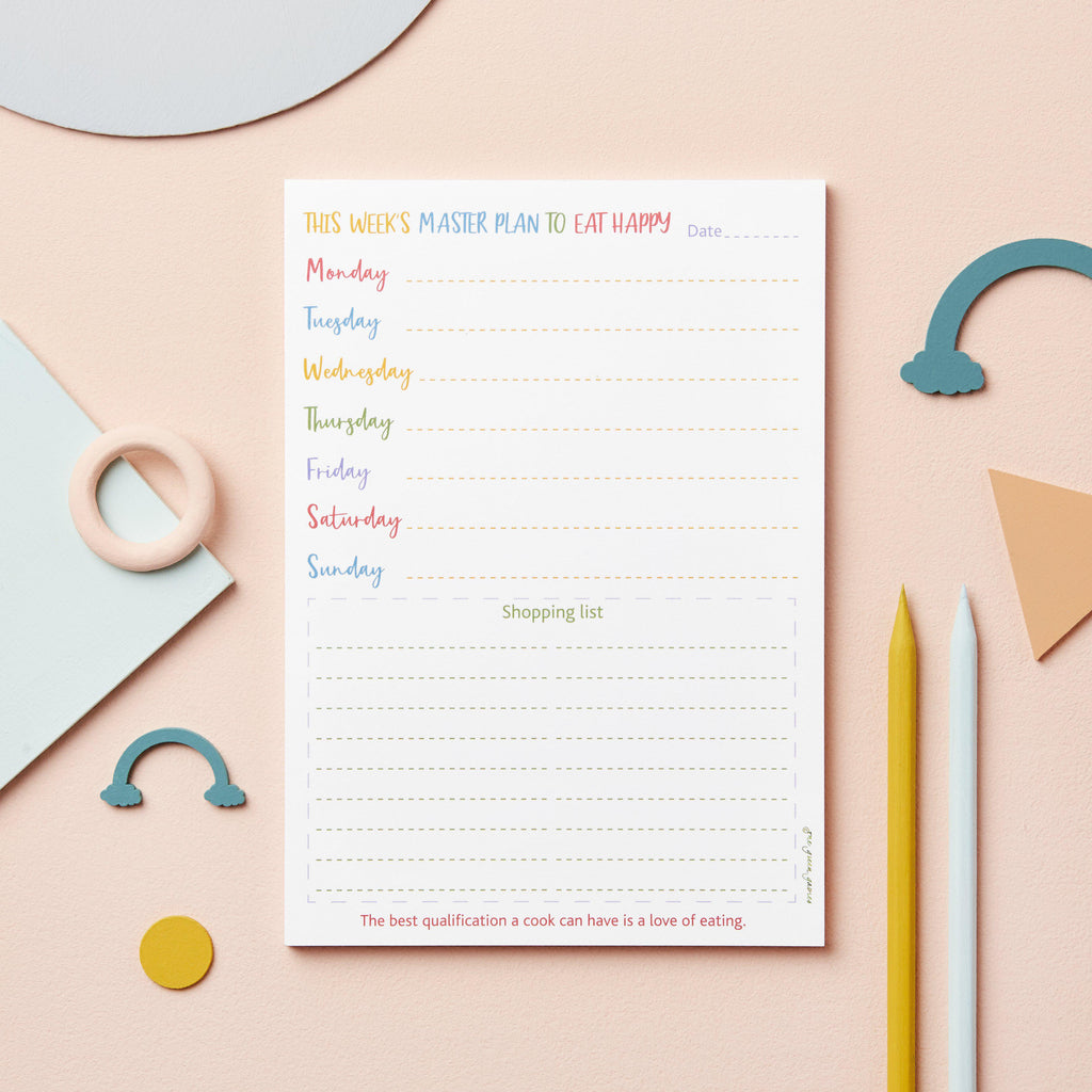 Weekly Meal Planner Notepad (with a magnet option)