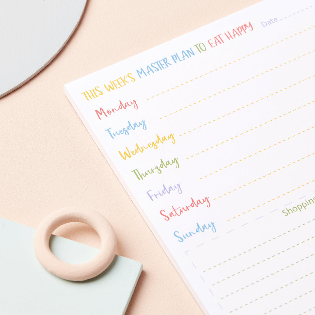Weekly Meal Planner Notepad (with a magnet option)