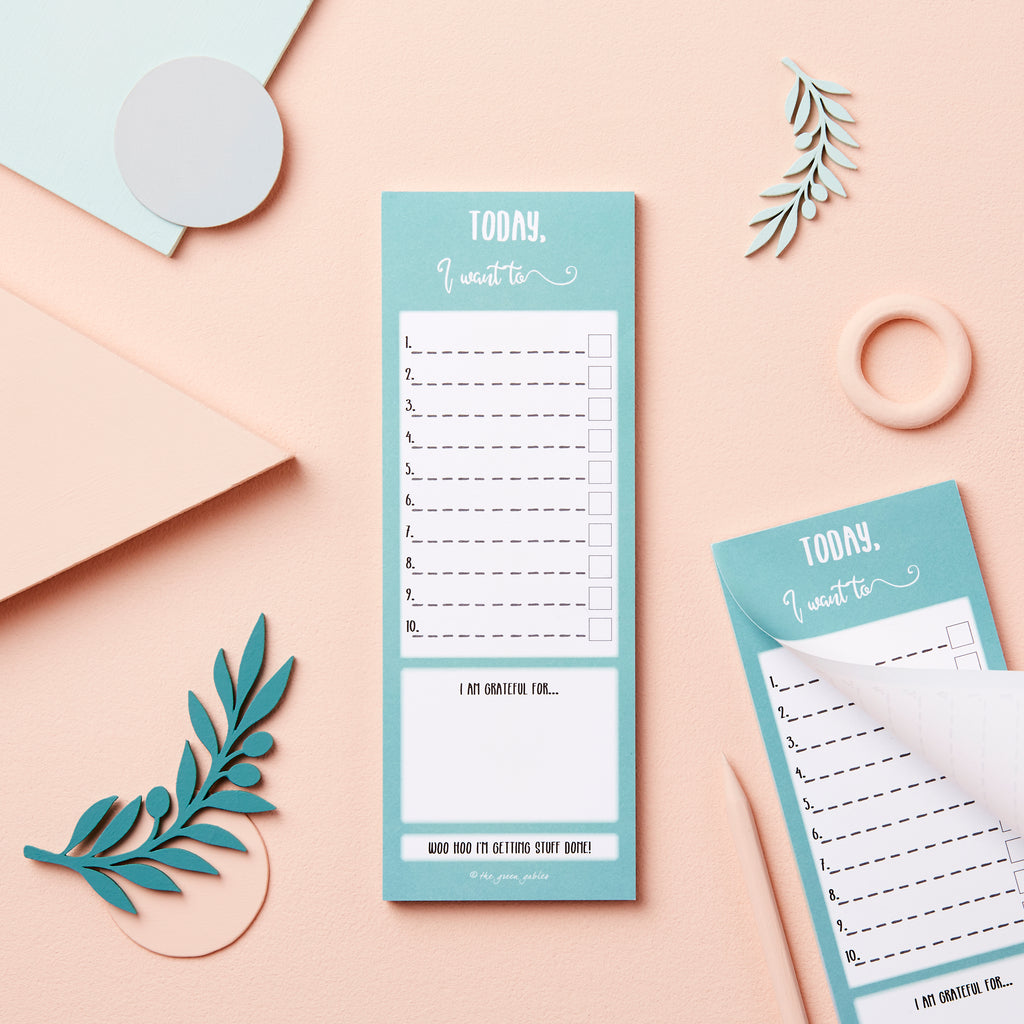 'Today I Want To' Notepad (magnet option)