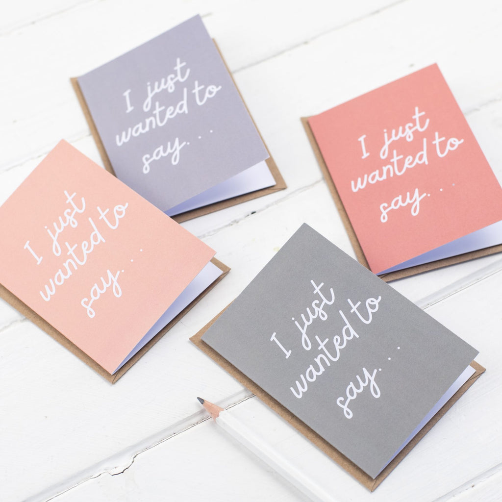 Mini 'Just To Say' Cards Set Of Eight