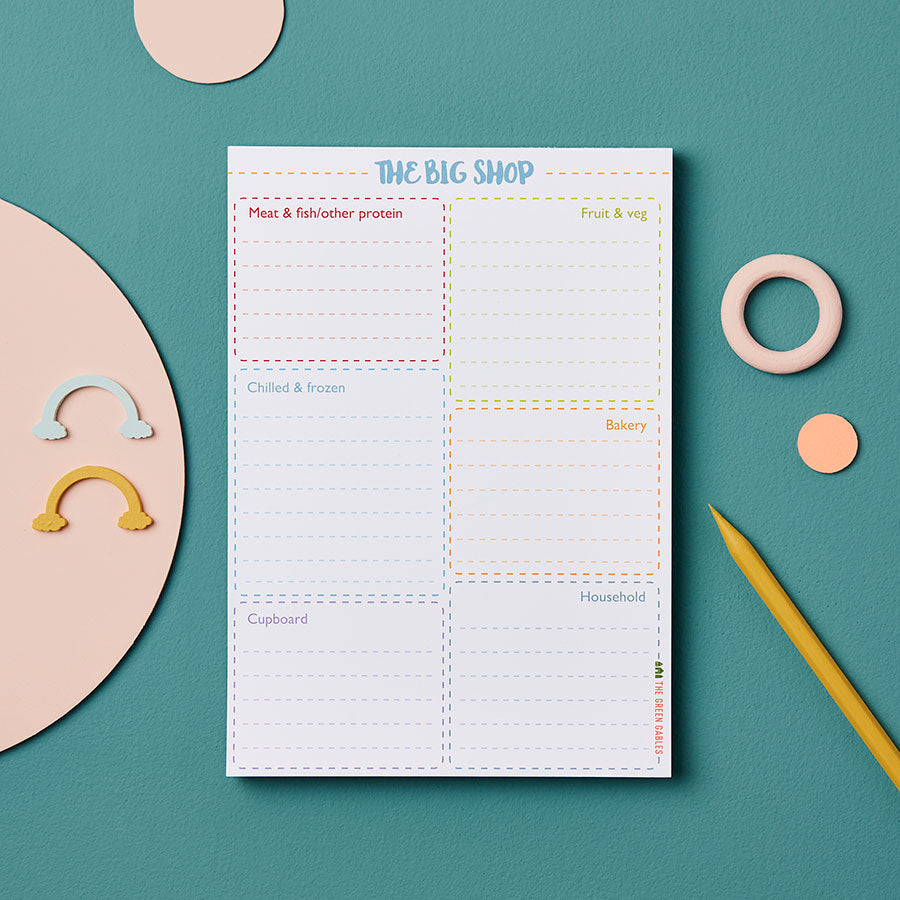 The Big Shop Shopping List Notepad (with magnet option)