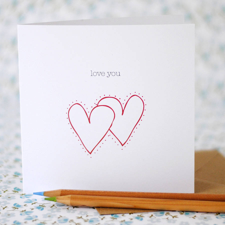 Love You Card (option to personalise)