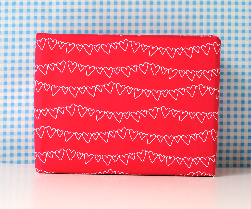 Love Hearts Wrapping Paper Set
