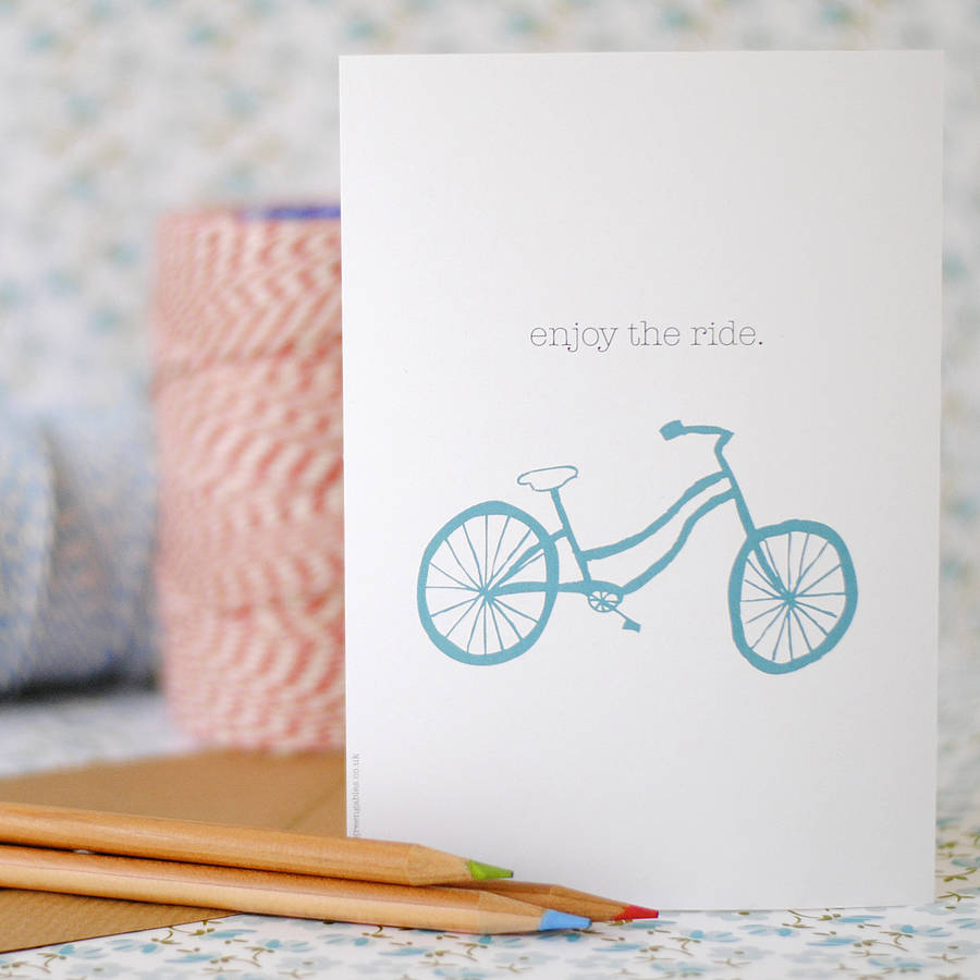 Set Of Six Bicycle Postcards