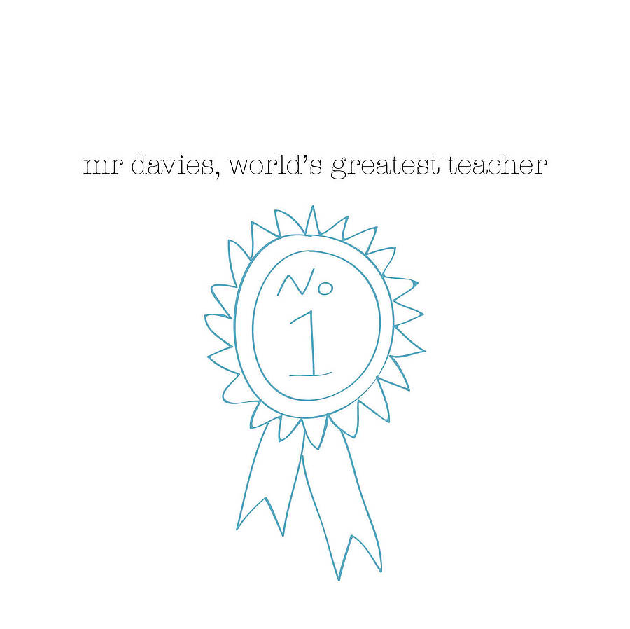 Personalised Rosette Thank You Teacher Card